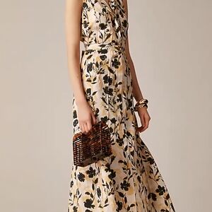 J Crew Seames Midi Dress With Tie Belt